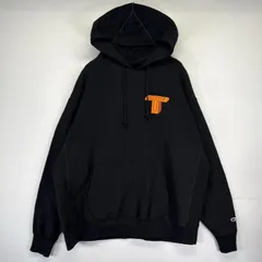 古着 チャンピオン Champion パーカー スウェット リバースウィーブ バックプリント 大きいサイズ 2XL  ブラック メンズ