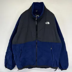 古着 ザ・ノースフェイス THE NORTH FACE フルジップフリースジャケット デナリ ワンポイントロゴ刺繍 大きいサイズ 2XL  ブルー系 メンズ