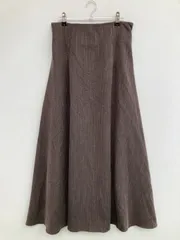 one after another NICE CLAUP ワンアフターアナザーナイスクラップ ロングスカート L ブラウン
