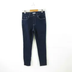 シネマクラブ CINEMACLUB スリムデニムスキニーパンツ ロング ストレッチ 紺 S *A136