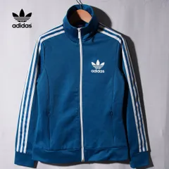 アディダス オリジナルス adidas ORIGINALS 花柄 トラックジャケット ヨーロッパTT M ターコイズブルー Europe TT ストリート ロゴ刺繍 ジャージ スポーツミックス 古着 C453