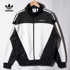 アディダス オリジナルス adidas ORIGINALS クラシック トラックジャケット L ブラック ホワイト 90s デザイン ロゴ刺繍 ジャージ スポーツミックス 古着 C454
