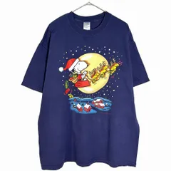 PEANUTS スヌーピー 半袖Ｔシャツ キャラクター ネイビー(メンズ XL)中古 古着 X7643