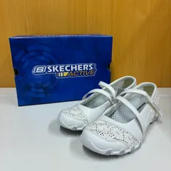 SKECHERS スケッチャーズ ストラップシューズ バレエシューズ コンフォートシューズ パンプス 未使用品 ホワイト レース柄 23.0㎝ 519