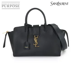 美品 サンローラン SAINT LAURENT ダウンタウン ベイビー 2way ハンド ショルダー バッグ レザー ブラック 635346 Downtown Baby 90316071