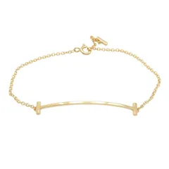 ティファニー TIFFANY＆CO ブレスレット Tスマイル スモール ブレスレット 腕回16㎝ K18（イエローゴールド） Tスマイル スモール ブレスレット ユニセックスのサムネイル