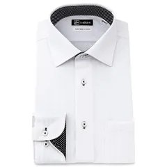 [i-Shirt(アイシャツ)]i-shirt 完全ノーアイロン ストレッチ 速乾 レギュラーフィット 長袖 アイシャツ ワイシャツ メンズ メンズ ホワイト ハイゲージモデル レギュラーフィット 長袖セミワイドカラー 布帛ライク ストライプ M15120 0