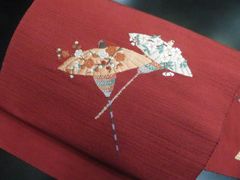 A◆着物くつろぎ 夏物 菱形模様 ベージュ 太鼓 正絹 薄物 絽 紗 名古屋帯 A◇着物くつろぎ 夏物 糸巻きに菊 太鼓 正絹 薄物 絽 紗 松葉仕立て