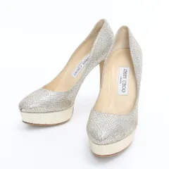 美品 ジミーチュウ ALEX アレックス パンプス ヒール グリッター 37 24cm 靴 シューズ レディース RWM DU4-5【中古】