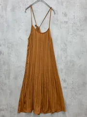 Rope Picnic ロペピクニック GDE-10060-A-1 プリーツキャミ ワンピース size38/茶 ■◆ レディース