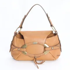 美品 トッズ レザー ワンショルダーバッグ 肩掛け ハンド 本革 ブラウン 茶色 ブランド レディース RWM DU4-9【中古】