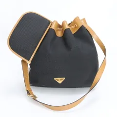 美品 イヴ サンローラン YSL プレートロゴ レザー ショルダーバッグ 肩掛け ハンド 巾着 レディース RWM DU9-3【中古】