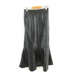 レトロガール RETRO GIRL マーメイドスカート ロング 合成皮革 黒 F *A980