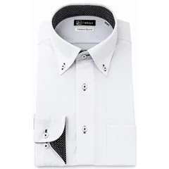 [i-Shirt(アイシャツ)]i-shirt 完全ノーアイロン ストレッチ 速乾 レギュラーフィット 長袖 アイシャツ ワイシャツ メンズ メンズ ホワイト ハイゲージモデル レギュラーフィット 長袖ボタンダウン 布帛ライク ストライプ M1512000 0