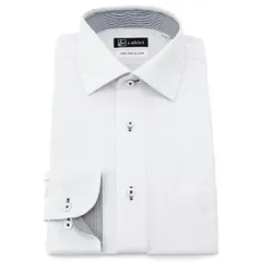 [i-Shirt(アイシャツ)]i-shirt 完全ノーアイロン ストレッチ 速乾 レギュラーフィット 長袖 アイシャツ ワイシャツ メンズ メンズ ホワイト レギュラーフィット 長袖ワイドカラー チェック M151200016 日本 M82(首回り39c 0