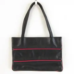 コフィ コレクト KOFI COLLECT ワンショルダーバッグ レザー 黒 ピンク *A803