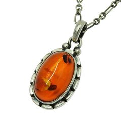 GEORG JENSEN ペンダント アンバー 琥珀 ジョージジェンセン - メルカリ