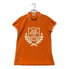 中古 レディース ジャックバニー Jack Bunny!! 半袖ポロシャツ 1(M) オレンジ ロゴプリント