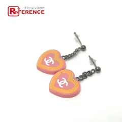 CHANEL シャネル ピアス ココマーク ハート プラスチック ピンク