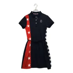 中古 レディース キャロウェイ Callaway ワンピース L 紺 ネイビー 半袖