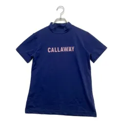 中古 レディース キャロウェイ Callaway 半袖シャツ M 紺 ネイビー モックネックカットソー