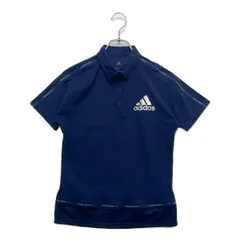 中古 レディース アディダス adidas 半袖ポロシャツ L 紺 ネイビー ストレッチ