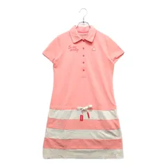 中古 レディース ルコックスポルティフ le coq sportif ワンピース L ピンク 半袖ポロ ボーダー