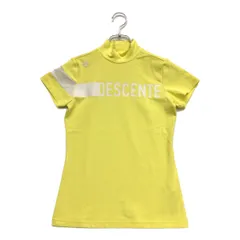 中古 レディース デサントゴルフ DESCENTE GOLF 半袖シャツ S 黄 イエロー モックネック