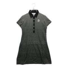 adidas Golf フレンチスリーブシャツ モノグラム柄 ブラック L - メルカリ