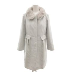 日本製 定価32万 高級カシミア100極上の温もりと肌当たり白ファー 