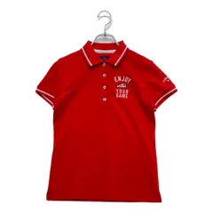 中古 レディース キャロウェイ Callaway 半袖ポロシャツ M 赤 レッド
