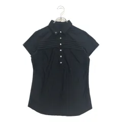 中古 レディース キャロウェイ Callaway 半袖ポロシャツ L 紺  ネイビー  薄手