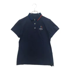 中古 レディース キャロウェイ Callaway 半袖ポロシャツ M 紺 ネイビー