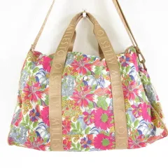 ミレスト milesto ボストンバッグ ショルダー 花柄 ベージュ オフホワイト ピンク 紫 *T651