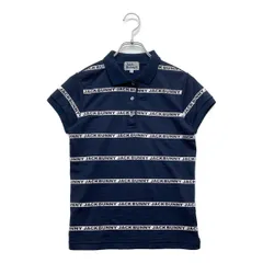 中古 レディース ジャックバニー Jack Bunny!! 半袖ポロシャツ 0(S) 紺 ネイビー  ボーダー