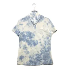 中古 レディース アディダスゴルフ adidas GOLF 半袖シャツ O 白×水色 ホワイト×ライトブルー ショールカラー