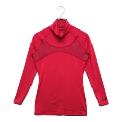 中古 レディース アンダーアーマー UNDER ARMOUR 長袖シャツ L ピンク ハイネック ストレッチ
