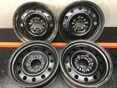 【希少】三菱 パジェロ V16 73式 純正スチールホイール 18インチ 4本 6J6HPCD139.7±0 自衛隊 米軍 ハイエース等　(SHB037)のサムネイル