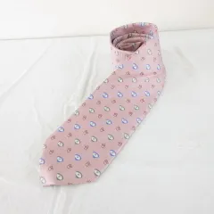 ミツコシ MITSUKOSHI ネクタイ シルク うどん柄 ピンク *A666のサムネイル