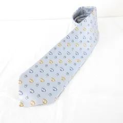 ミツコシ MITSUKOSHI ネクタイ シルク うどん柄 水色 *A680のサムネイル