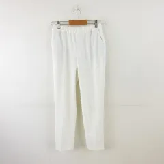 カリテ qualite ロングパンツ テーパード ストレッチ オフホワイト 白 38 *A191