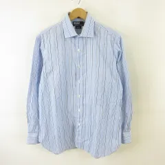 ポロ バイ ラルフローレン Polo by Ralph Lauren ワイシャツ ストライプ 青 43-86 *T124