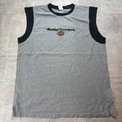 O-1214 Harley Davidson ハーレーダビッドソン グラフィックプリントノースリーブ サイズ2XL