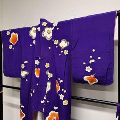アンティーク着物 13参り 子供 ハーフ成人式 紫 七五三 - メルカリ