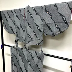 小紋　二部式　洗える着物　鹿の子　宝尽くし　桜　楓　着物　023tz