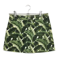 中古 レディース ジャックバニー Jack Bunny!! スカート 2(L) 緑×白 一体型インナーパンツ ボタニカル柄