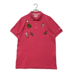 中古 メンズ ジャックバニー Jack Bunny!! 半袖ポロシャツ 5(L) ピンク ワッペン