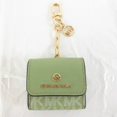 マイケルコース MICHAEL KORS エアポッズケース ポーチ シグネチャー ロゴ 緑 *T319