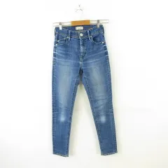 ヤヌーク YANUK スキニーデニムパンツ ロング ストレッチ 青 24 *A461