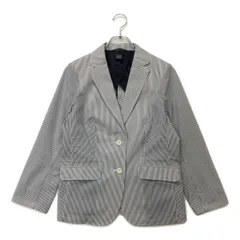 中古 レディース ゾーイ ZOY テーラードジャケット 40(L) グレー系 ストライプ 春夏 シアサッカー
